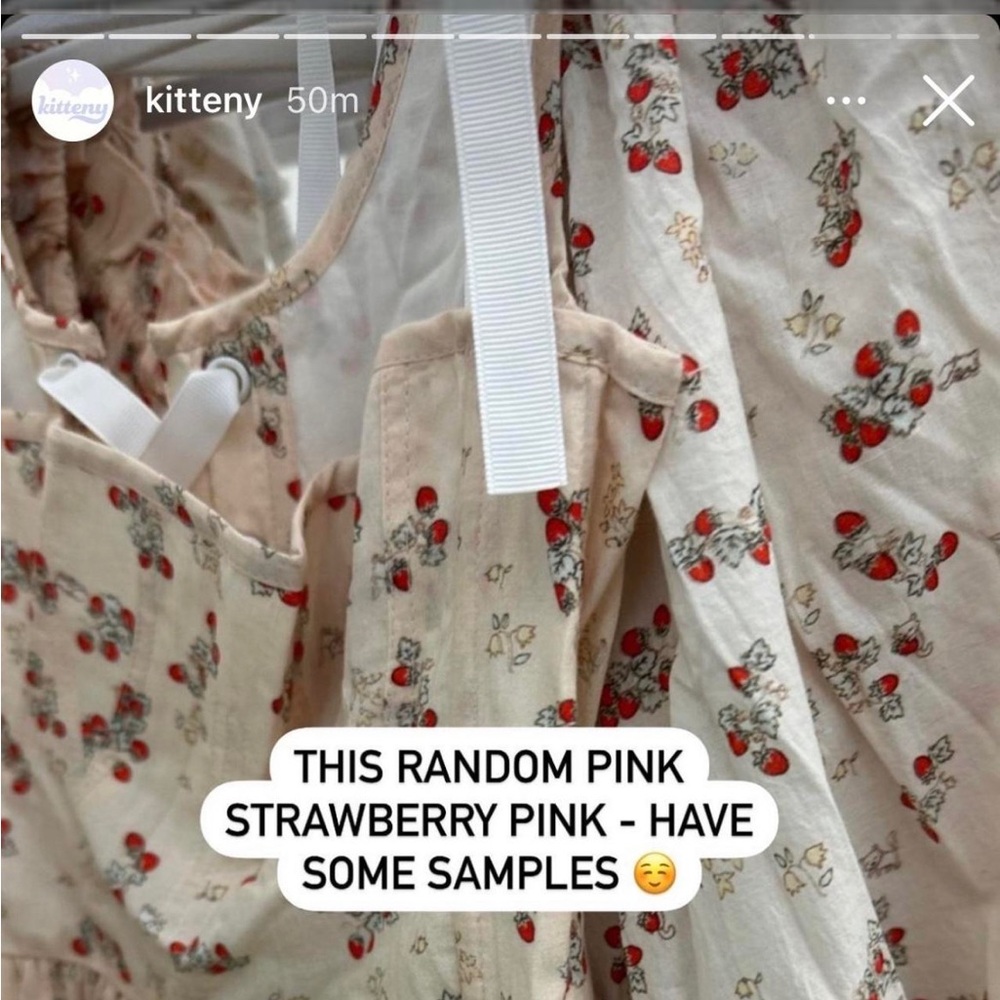 Kitteny strawberry gency dress.